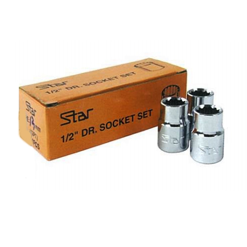 ลูกบล็อคชุบโครเมี่ยม STAR (12เหลี่ยม) #171320-171550 ราคา/ลูก